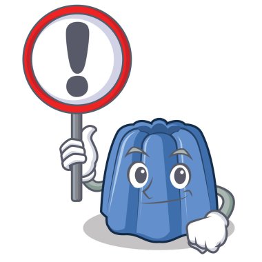 İşareti jöle karakter karikatür tarzı ile