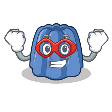 Süper kahraman jöle karakter karikatür tarzı