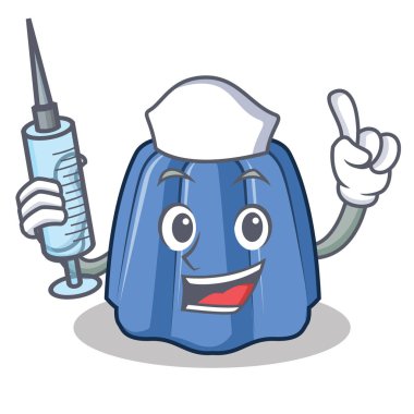 Hemşire jöle karakter karikatür tarzı