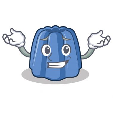 Sırıtan jöle karakter karikatür tarzı