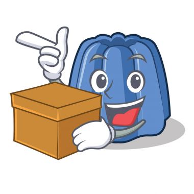 Kutu jöle karakter karikatür tarzı ile