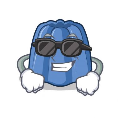 Süper cool jöle karakter karikatür tarzı