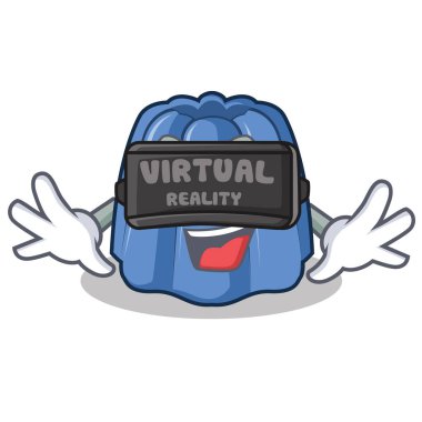 Sanal gerçeklik jöle karakter karikatür tarzı ile