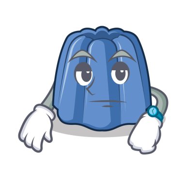 Bekleyen jöle karakter karikatür tarzı