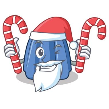 Santa şeker jöle karakter karikatür tarzı ile