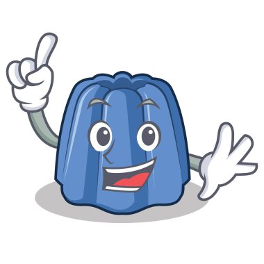 Parmak jöle karakter karikatür tarzı