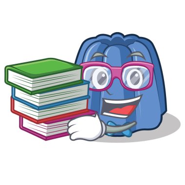 Öğrenci kitap jöle karakter karikatür tarzı ile