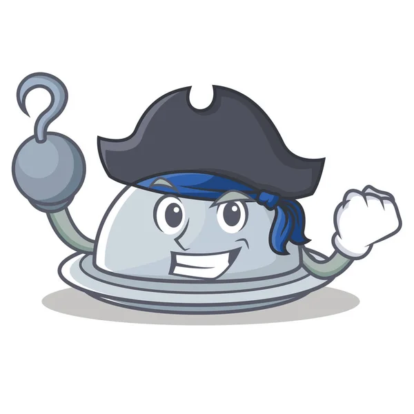 Vassoio pirata personaggio stile cartone animato — Vettoriale Stock
