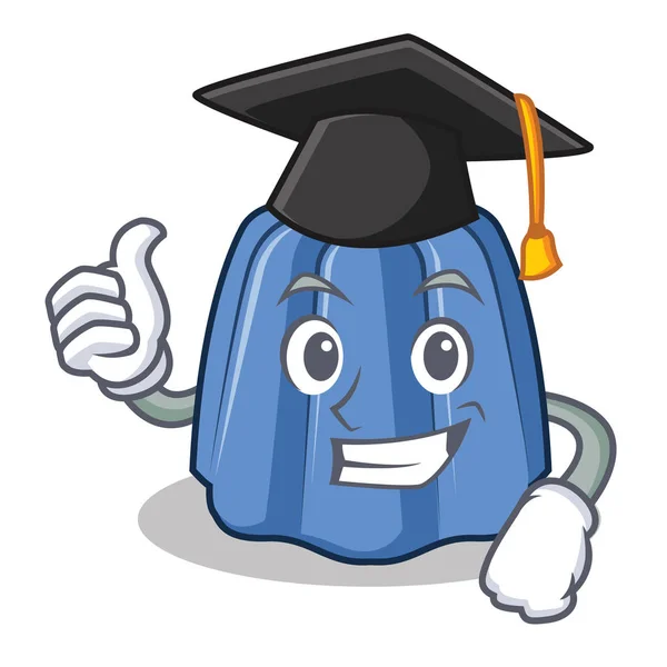 Graduación gelatina carácter estilo de dibujos animados — Vector de stock