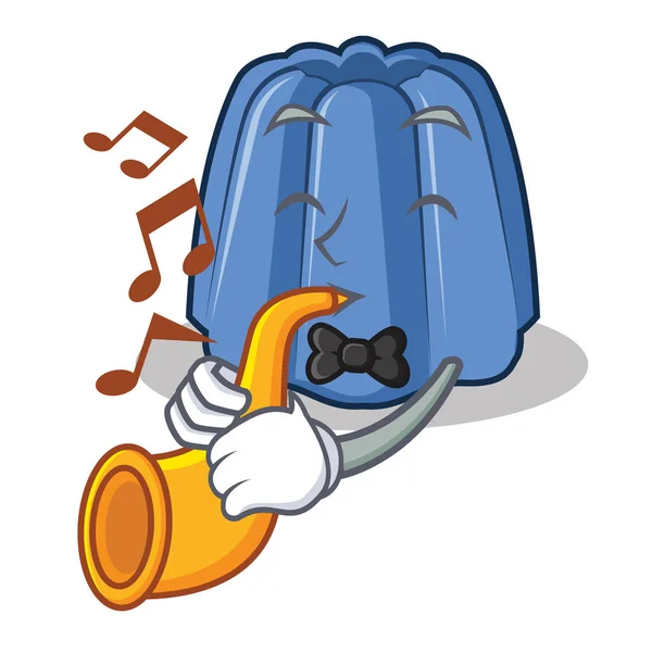 Trompet jöle karakter karikatür tarzı ile — Stok Vektör