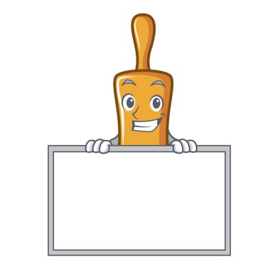 Yönetim Kurulu oklava karakter karikatür ile sırıtarak