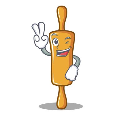 İki merdane karakter karikatür parmak