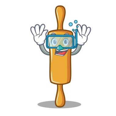 Dalış oklava karakter karikatür