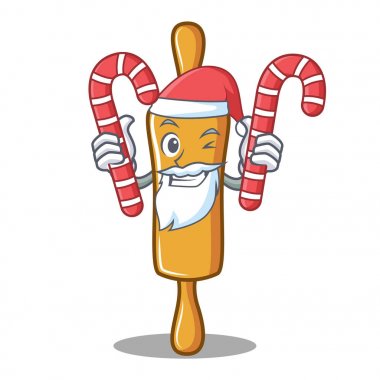 Santa şeker oklava karakter karikatür ile