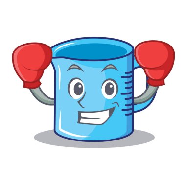 Boks Ölçüm Kupası karakter karikatür