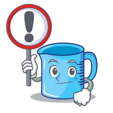 Ölçüm Kupası karakter karikatür işaretiyle