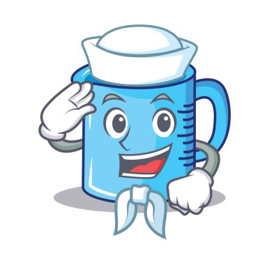 Denizci Ölçüm Kupası karakter karikatür