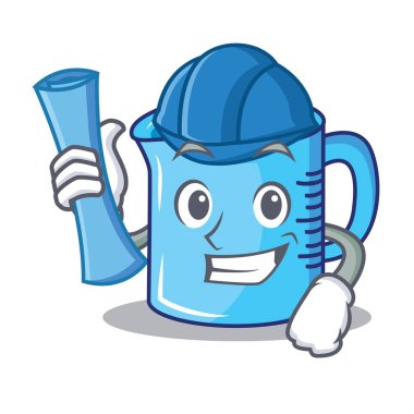 Ölçüm Kupası karakter karikatür mimar