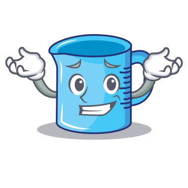 Ölçüm Kupası karakter karikatür sırıtarak