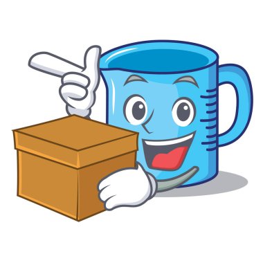 Ölçüm Kupası karakter karikatür kutusuyla