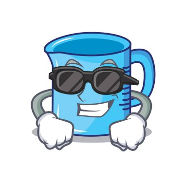 Süper cool Ölçüm Kupası karakter karikatür