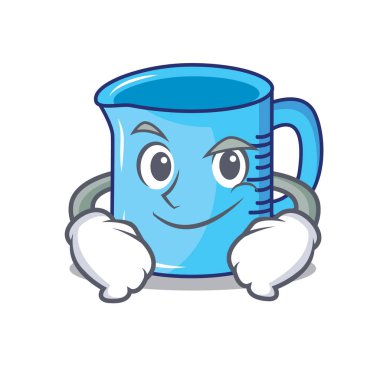 Ölçüm Kupası karakter karikatür sırıtıyor