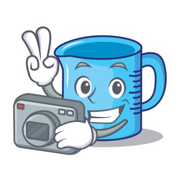 Fotoğrafçı Ölçüm Kupası karakter karikatür