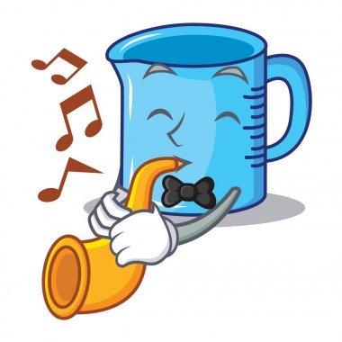 Ölçüm Kupası karakter karikatür ile trompet