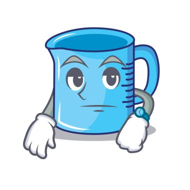 Bekleyen Ölçüm Kupası karakter karikatür