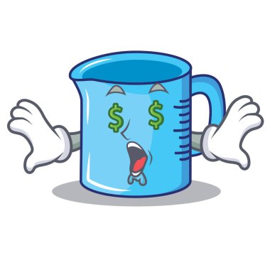 Para göz Kupası karakter karikatür ölçme