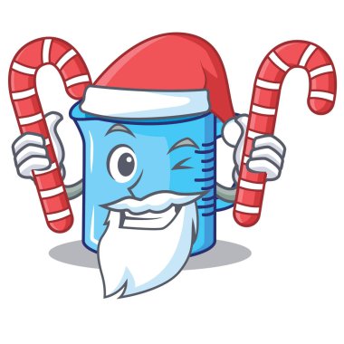 Santa Kupası karakter karikatür ölçme şeker ile