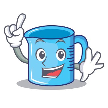 Ölçüm Kupası karakter karikatür parmak