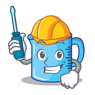 Otomotiv Ölçüm Kupası karakter karikatür