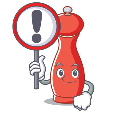 İşareti biber mill karakter karikatür ile