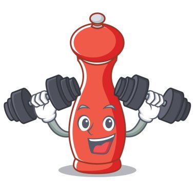 Fitness biber mill karakter karikatür