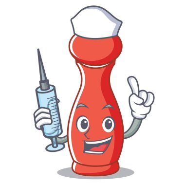 Hemşire biber mill karakter karikatür