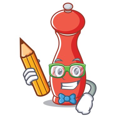 Öğrenci biber mill karakter karikatür