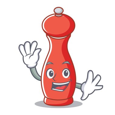 Karabiber değirmeni karakter karikatür sallayarak