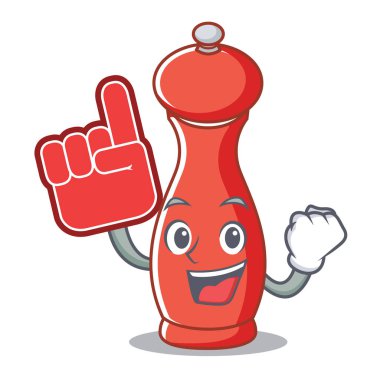 Köpük parmak biber mill karakter karikatür