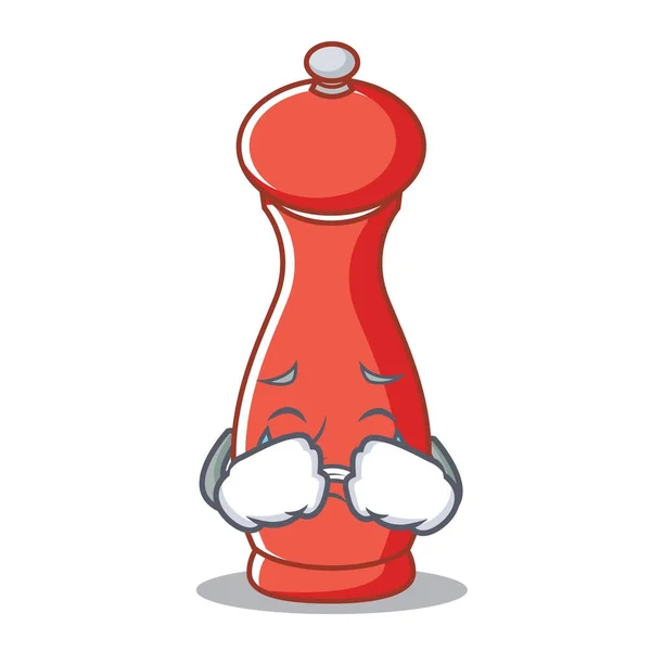 Llanto molino de pimienta personaje de dibujos animados — Vector de stock