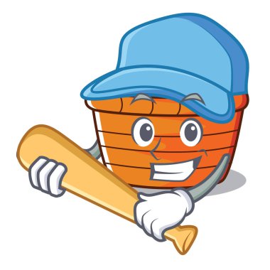 İskambil beyzbol meyve sepeti karakter karikatür