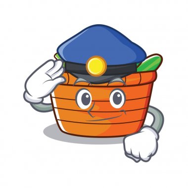 Polis meyve sepeti karakter karikatür