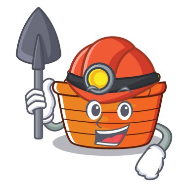 Madenci meyve sepeti karakter karikatür