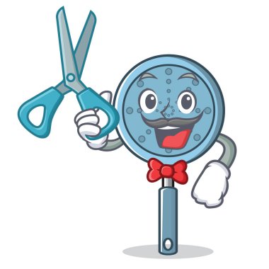 Kuaför Kepçe kap karakter karikatür