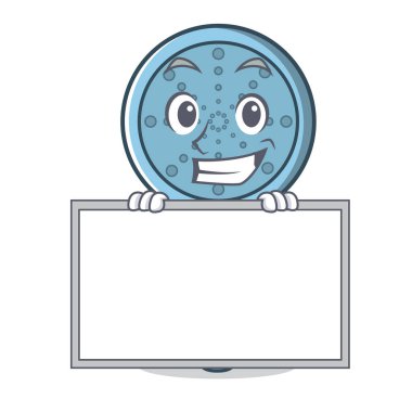 Yönetim Kurulu Kepçe kap karakter karikatür ile sırıtarak