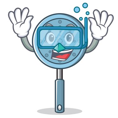 Dalış Kepçe kap karakter karikatür