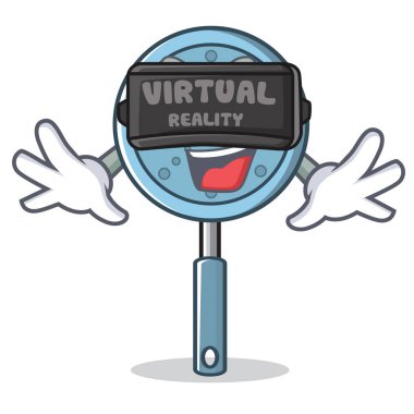 Sanal gerçeklik Kepçe kap karakter karikatür ile