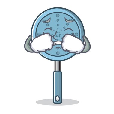 Kepçe kap karakter karikatür ağlıyor