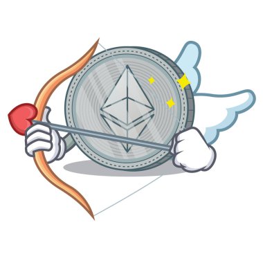 Aşk tanrısı Ethereum sikke karakter karikatür