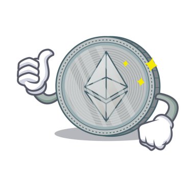 Ethereum para karakter karikatür Yaşasın